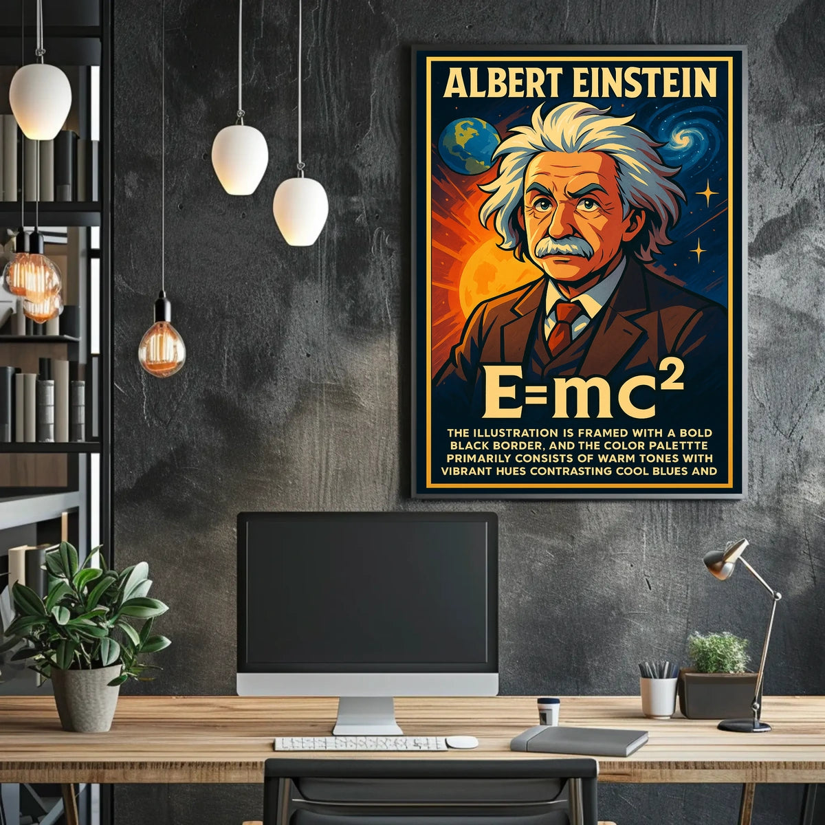 Einstein Scenic EMC2 Portrait Study Poster