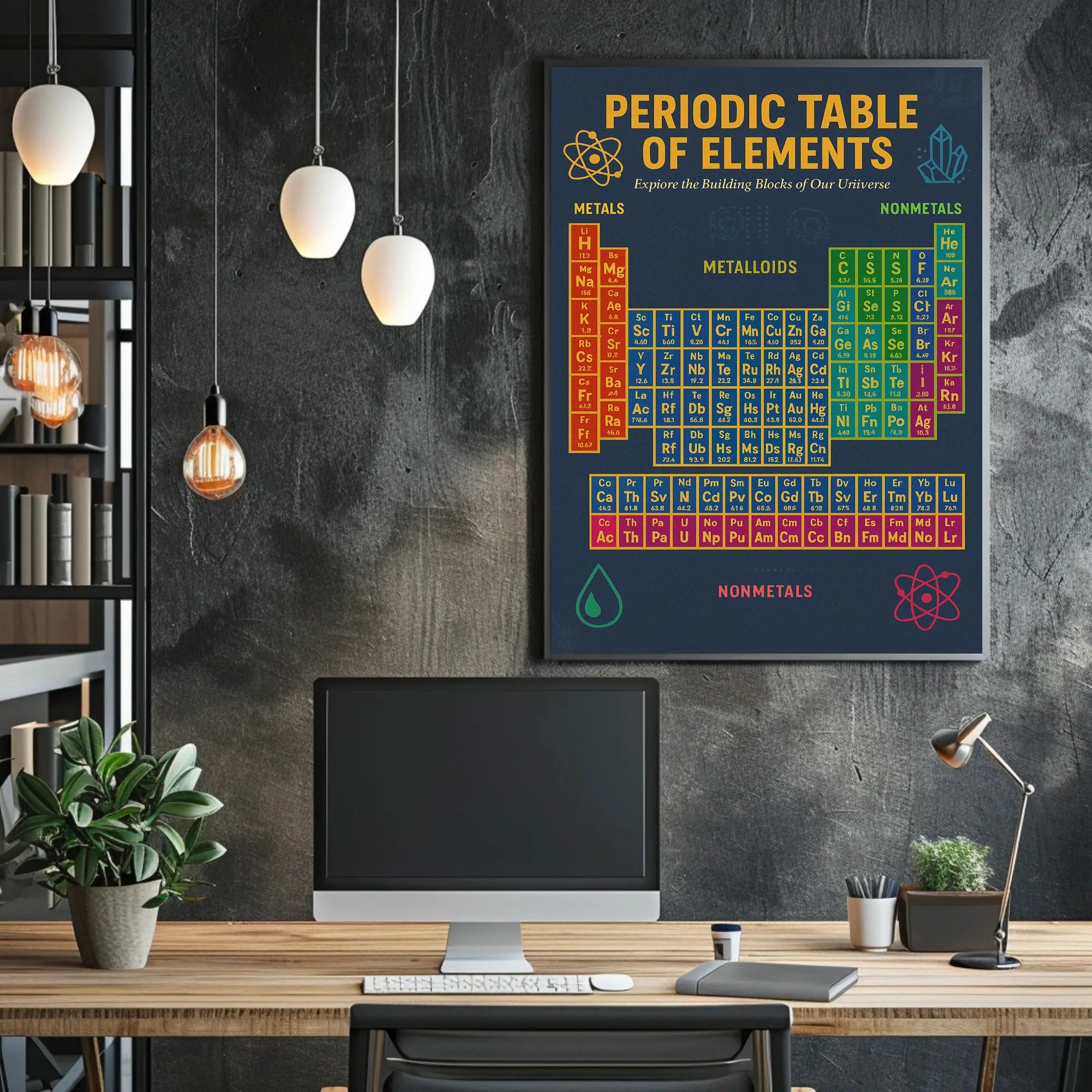 Periodic Table Poster: Educational Infographic Art