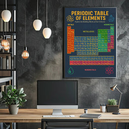 Periodic Table Poster: Educational Infographic Art