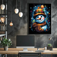Colorful Snowman Art Print: Abstract, Artistic, or Pop Culture Poster