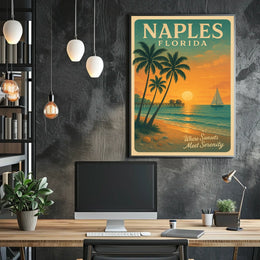 Naples, Florida Where Sunsets Meet Serenity Poster