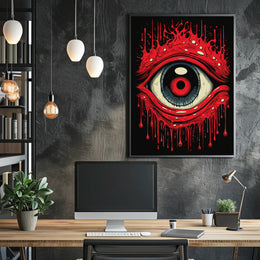 Bold Surreal Eye Pop Art Print - Artistic Poster