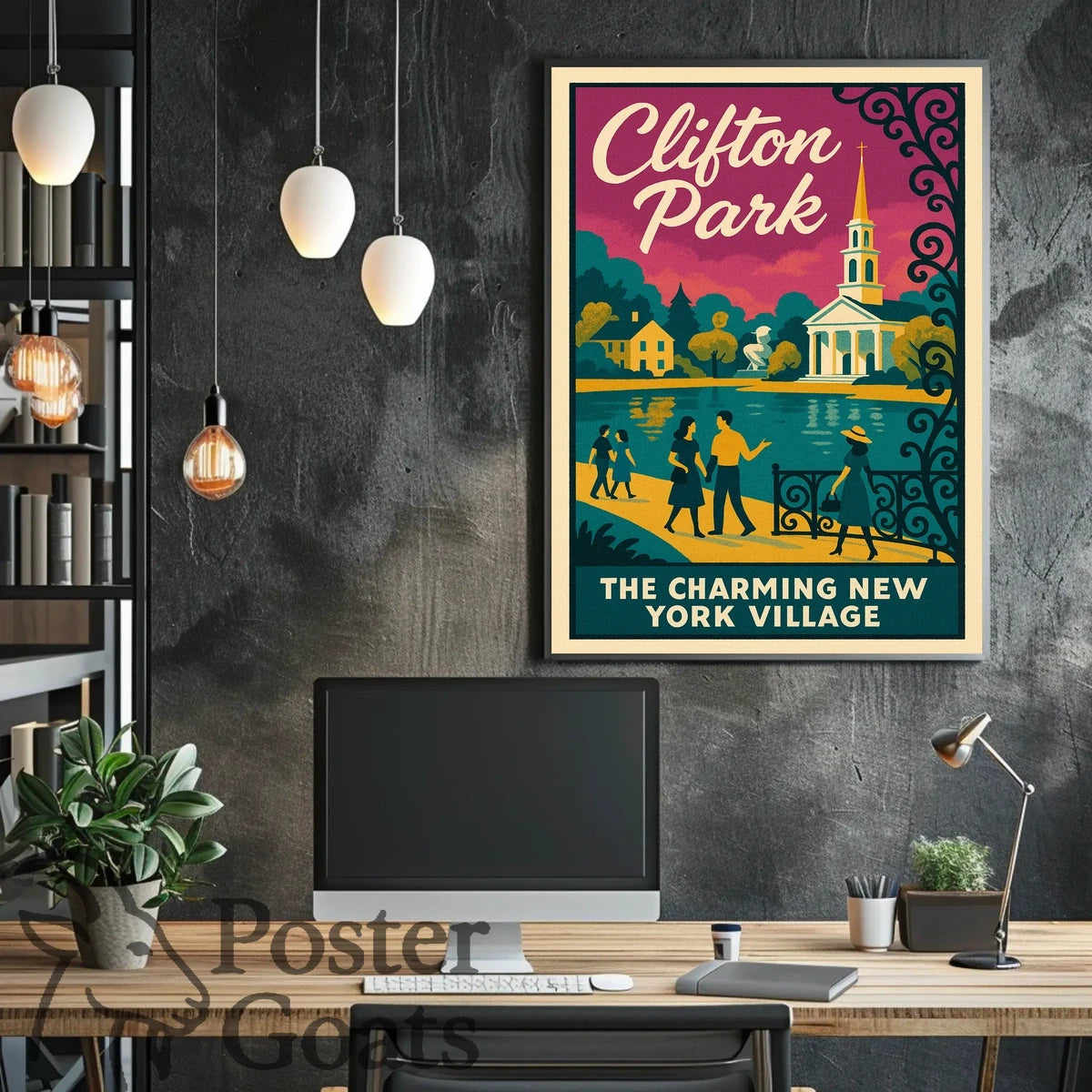 Clifton Park Vintage Charm Travel Poster