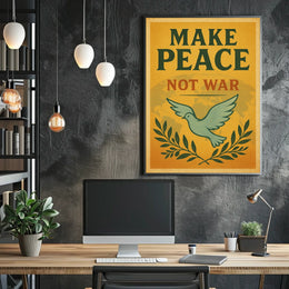 Peace Dove Vintage Poster: Make Peace Not War