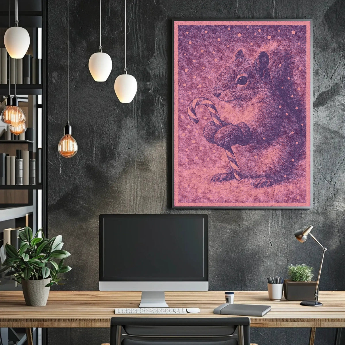 Festive Squirrel Delight Poster