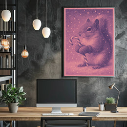 Festive Squirrel Delight Poster
