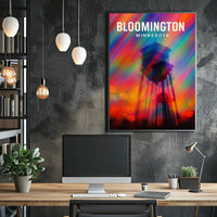 Bloomington Minnesota Scenic Digital Painting Urban Life Art Decor Lovers Wanderlust Spirit Poster