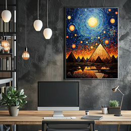 Celestial Pyramids Poster