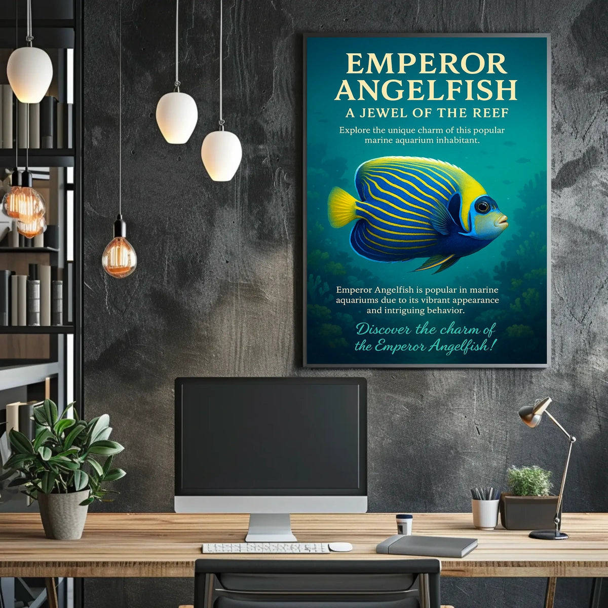 Emperor Angelfish A Jewel of the Reef Poster