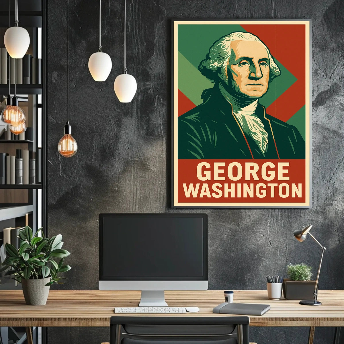 George Washington History Photography Realism Poster