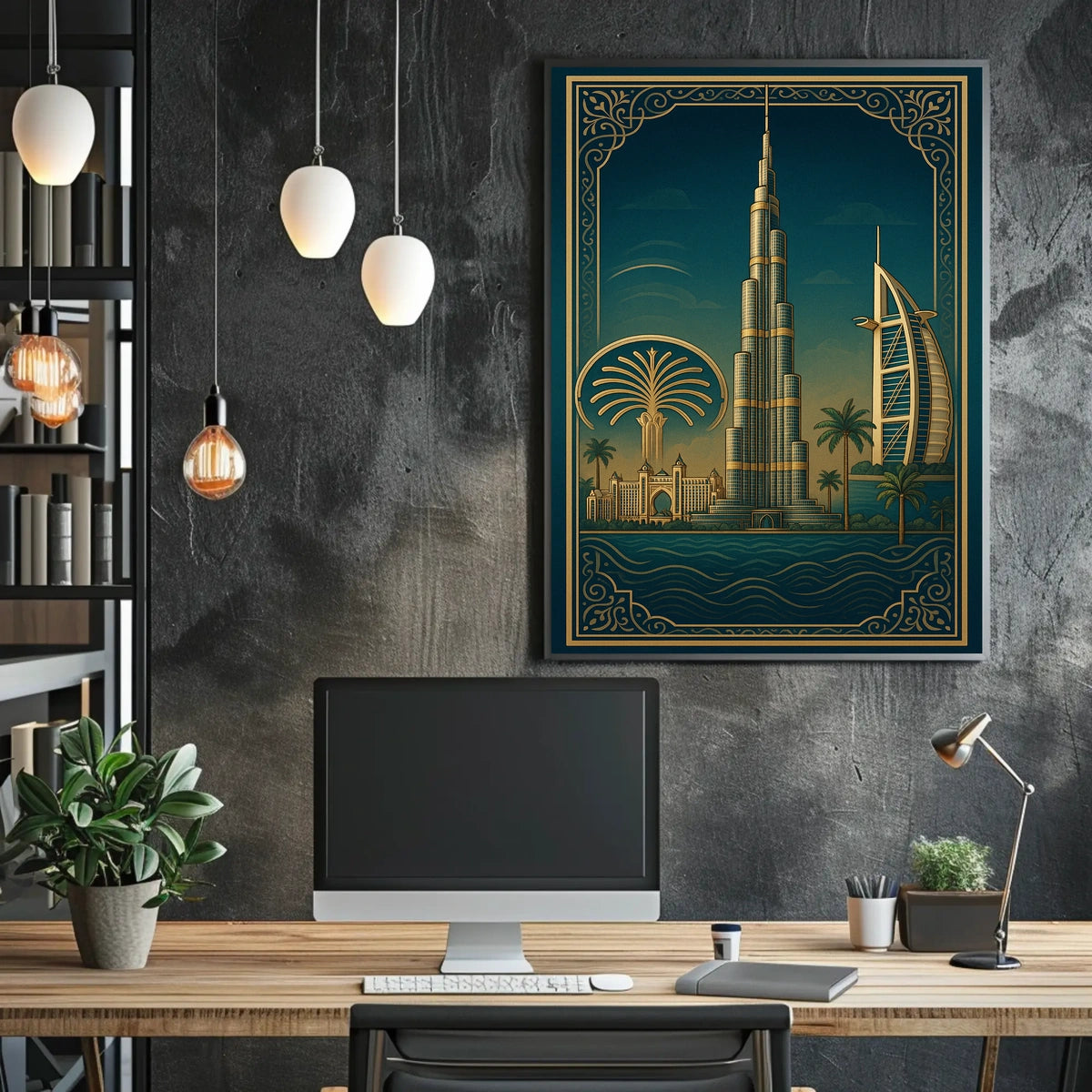 Iconic Dubai Landmarks Poster