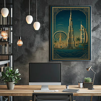 Iconic Dubai Landmarks Poster