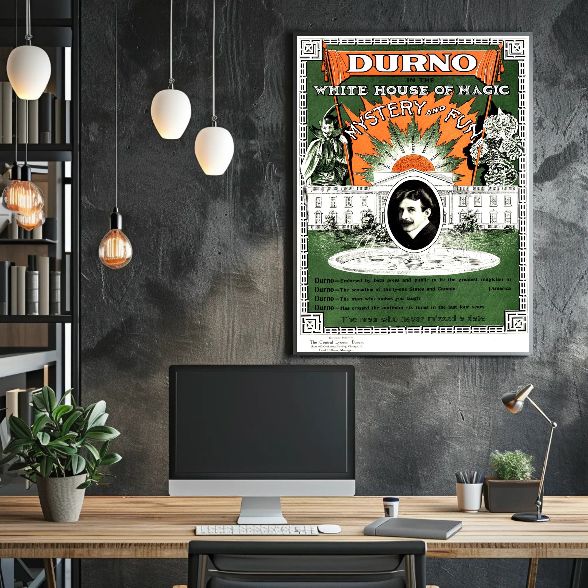 Durno Magic Show Vintage Entertainment Poster