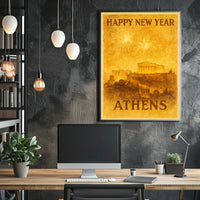 New Year Celebration in Athens Poster