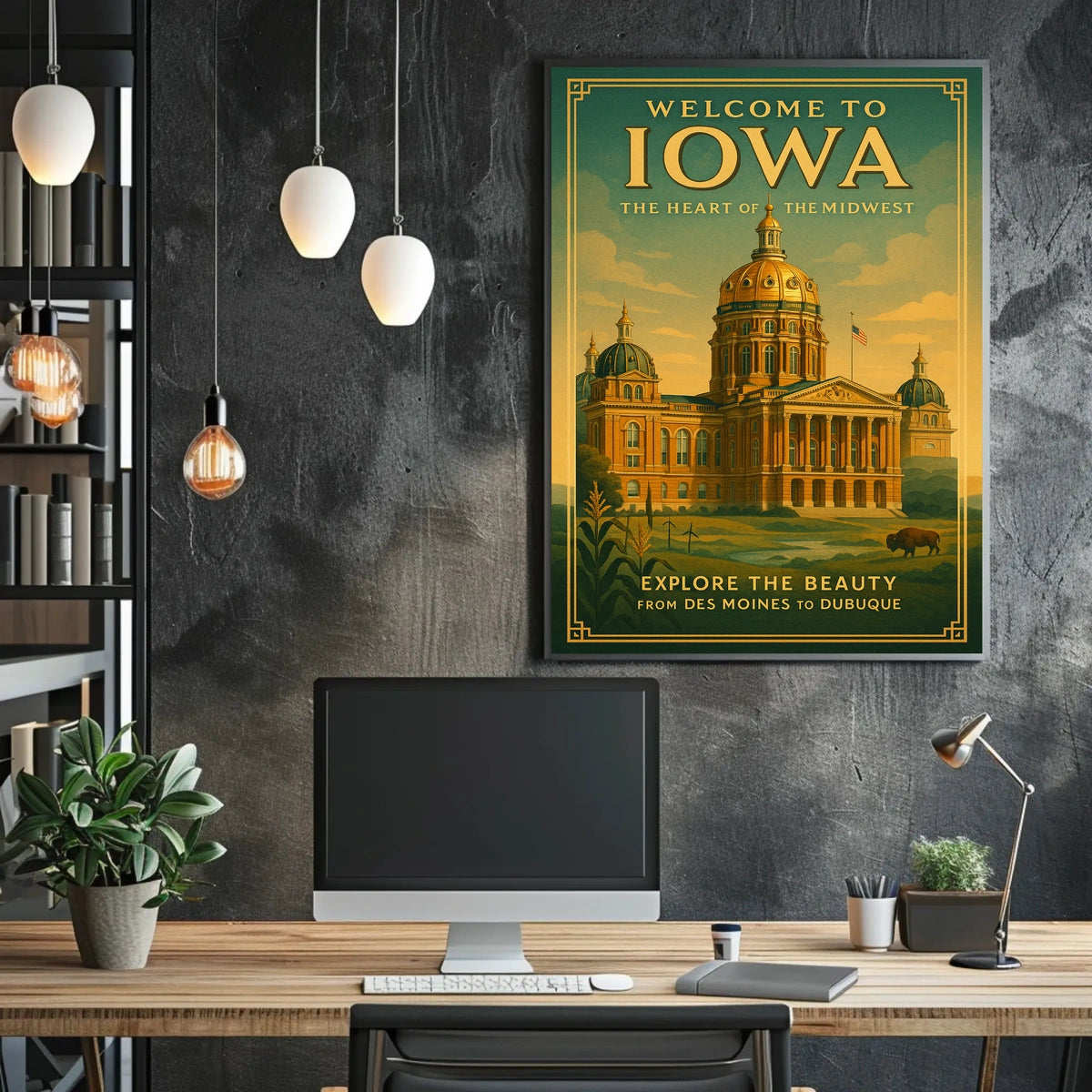 Welcome to Iowa The Heart of the Midwest Poster