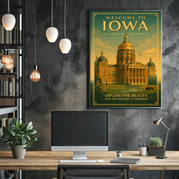 Welcome to Iowa The Heart of the Midwest Poster