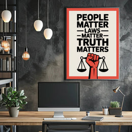 Justice and Equality Bold Political or Propaganda Poster