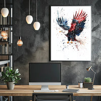 powerful bald eagle flying Poster