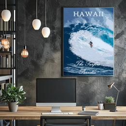 Hawaii Surf Adventure Sports Poster