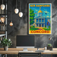 New Hampshire State Capitol Poster