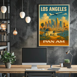 Los Angeles Pan Am Travel Poster
