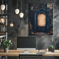 Gothic Mysterious Art Print with Ornate Ironwork Poster