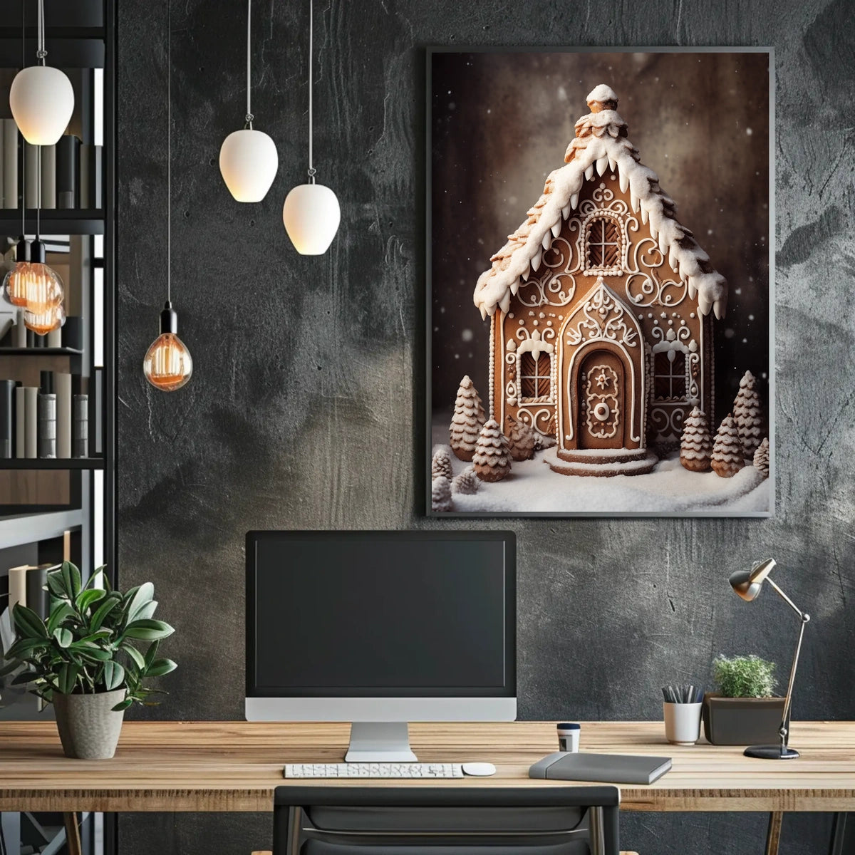Enchanting Gingerbread House Poster