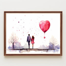 Love in Watercolor Poster