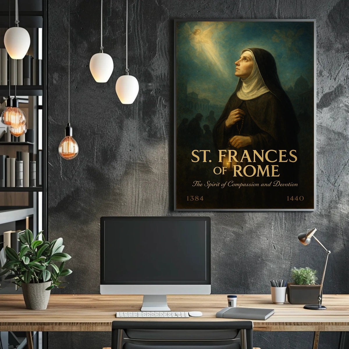 St. Frances of Rome The Spirit of Compassion and Devotion Poster
