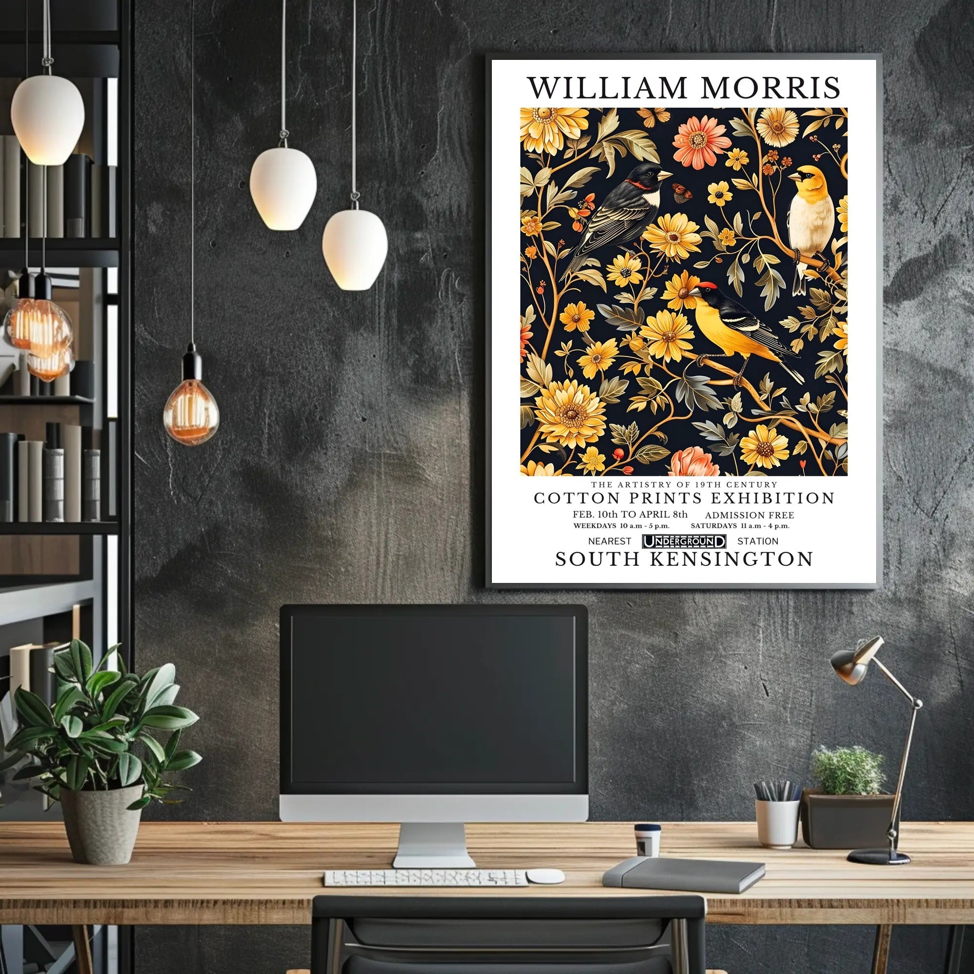 Cotton Prints Exhibition William Morris Artistic Poster