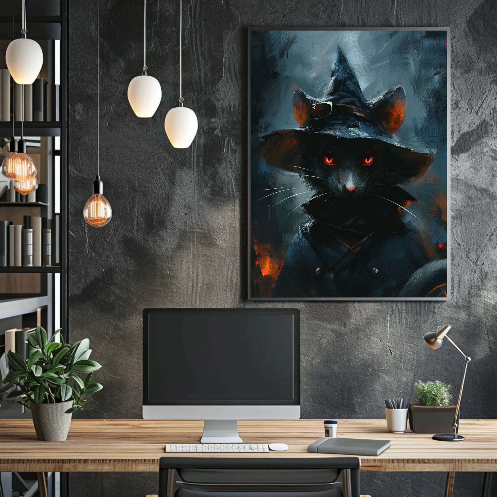 Enchanted Feline Sorcerer Poster PosterGoat