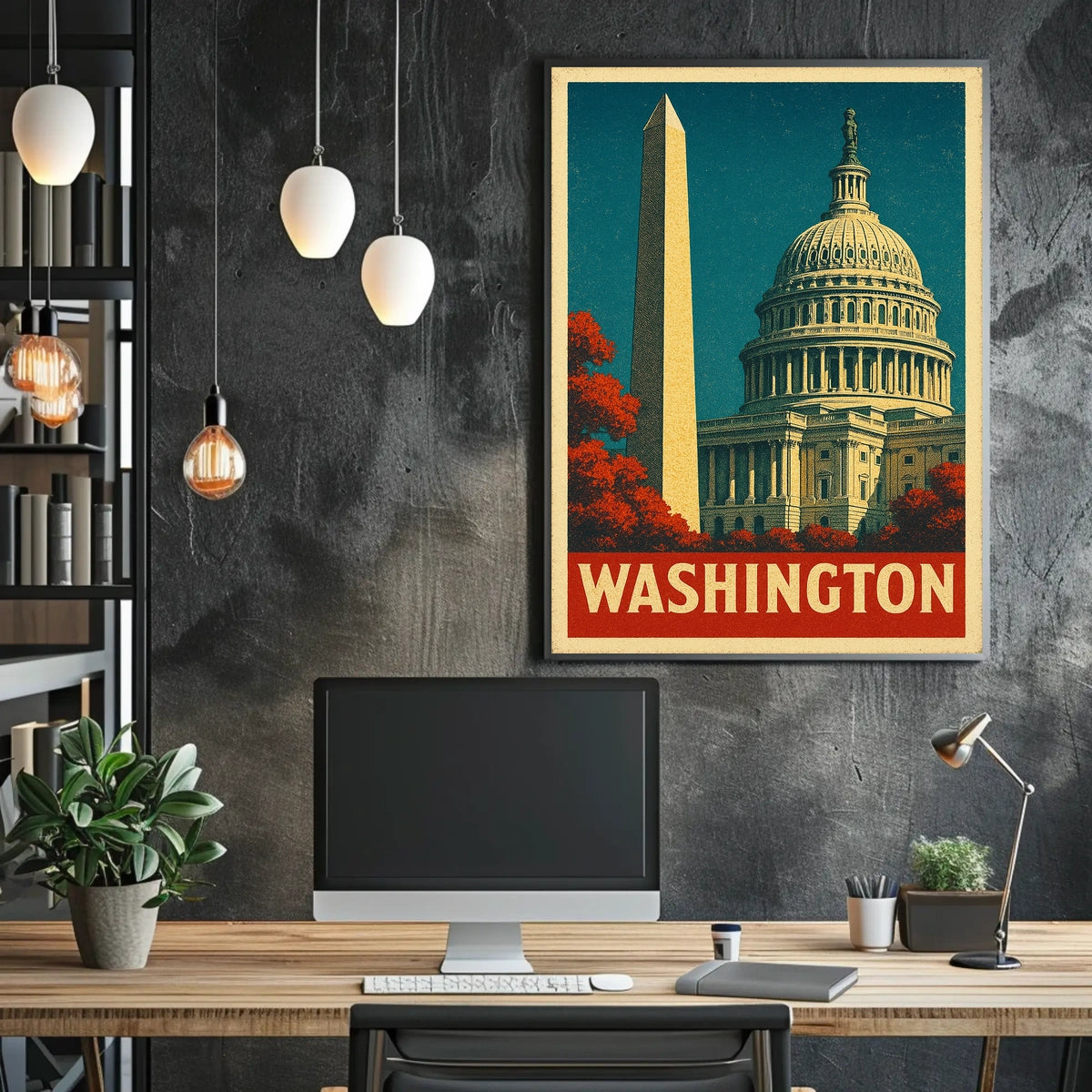 Washington Landmarks Poster