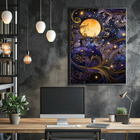Mystical Moonlit Night Artistry Fantasy or Mythology Poster