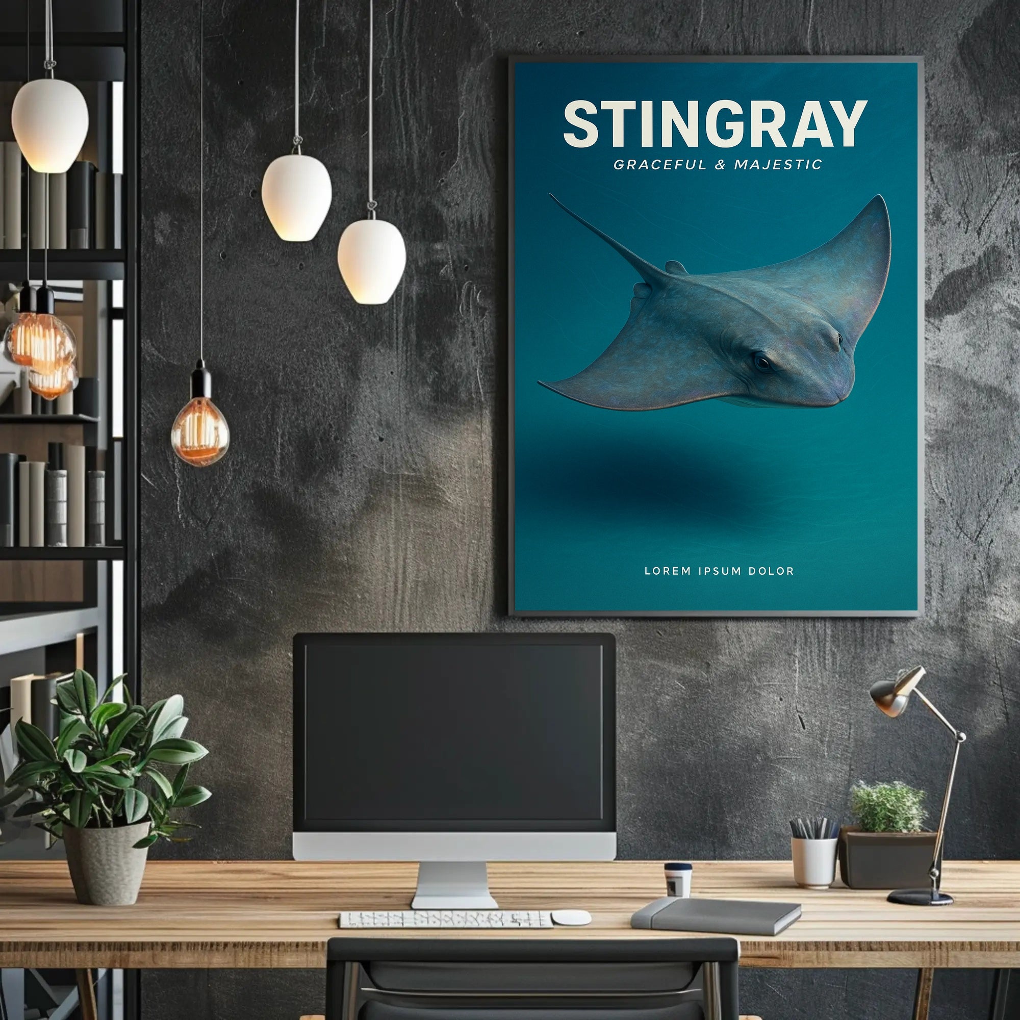 Stingray Graceful & Majestic Poster PosterGoat