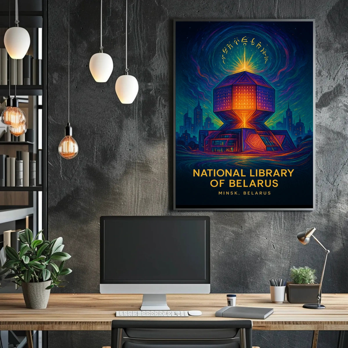 National Library of Belarus Architectural Marvel Poster