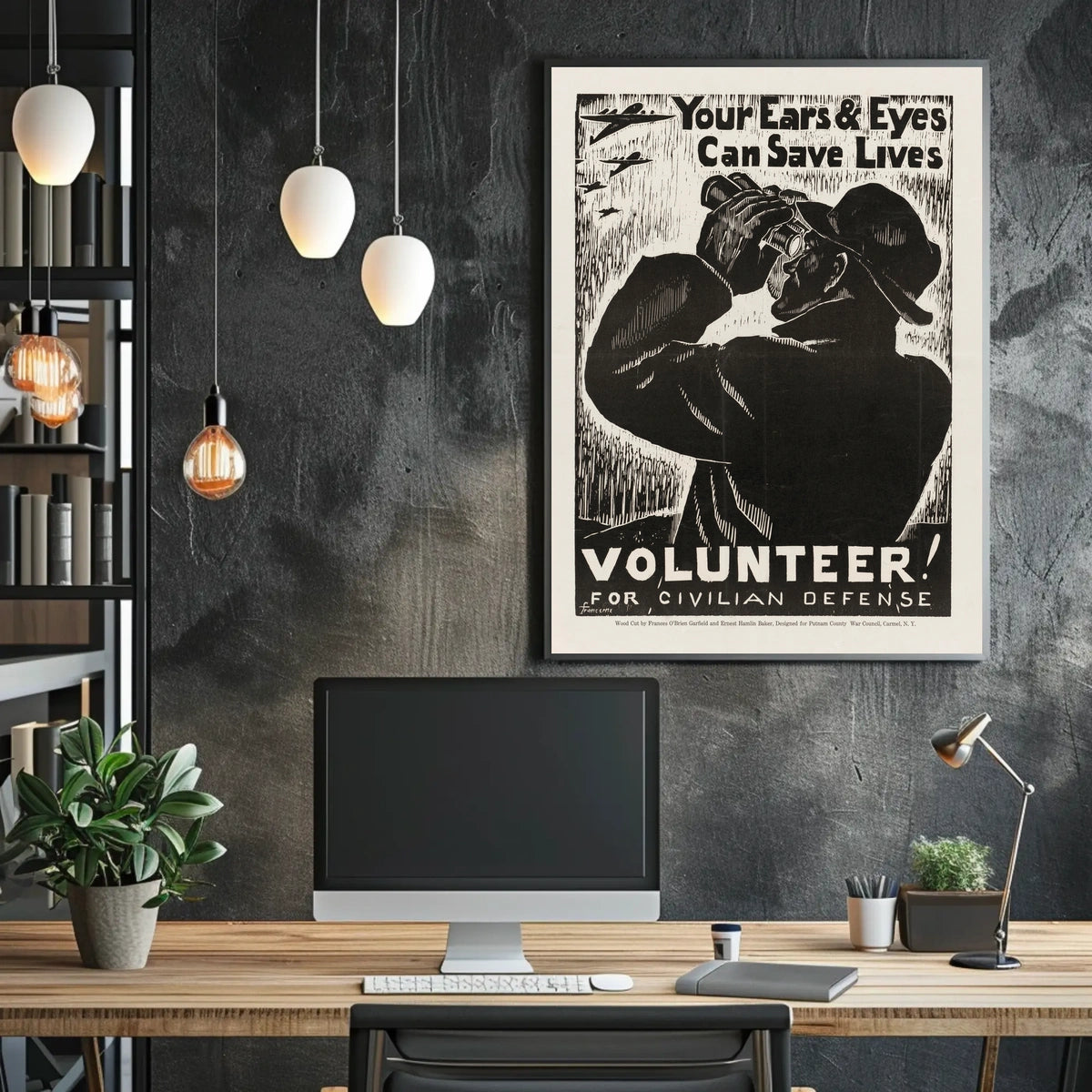 WWII-Era Civil Defense Volunteer Poster