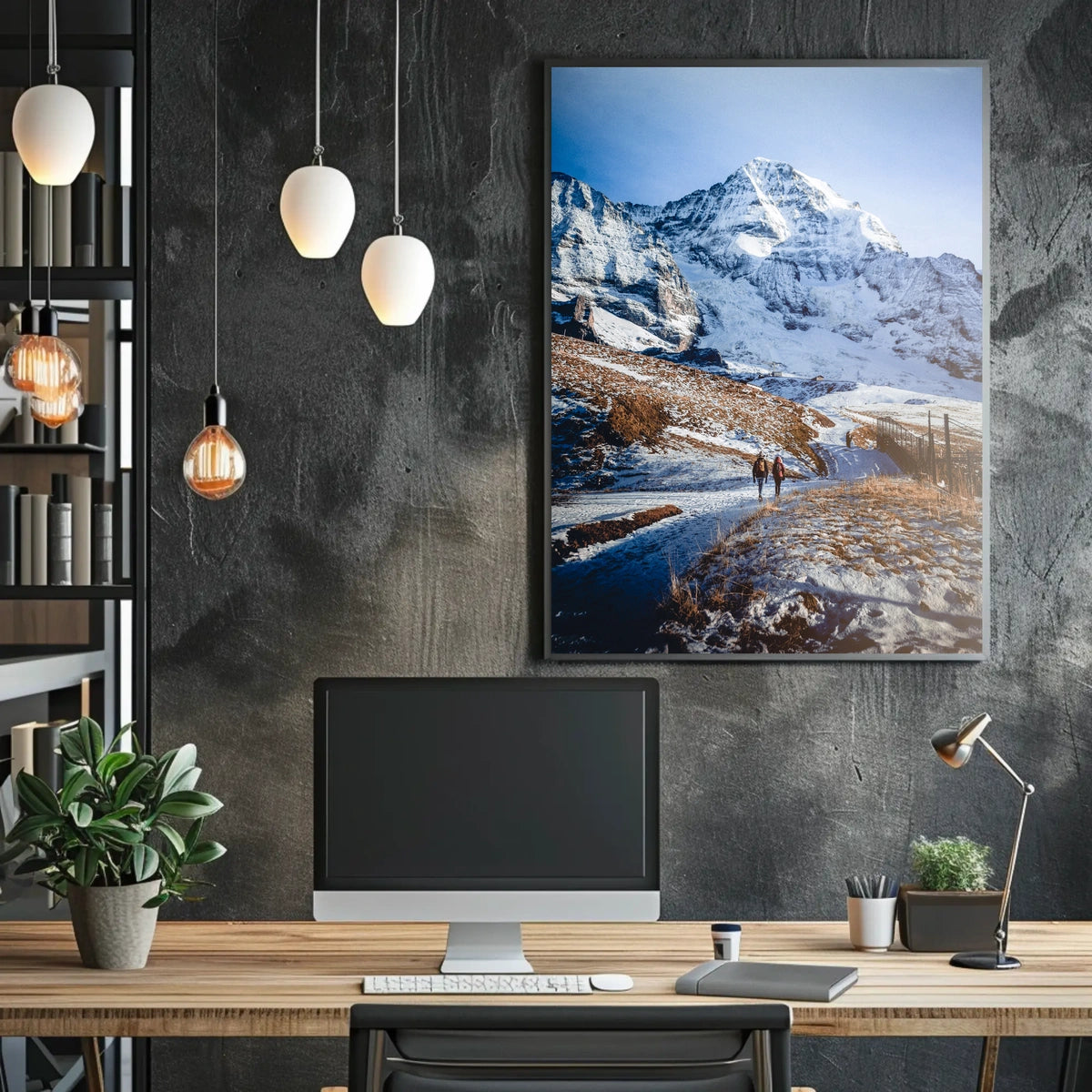 Majestic Mountain Trek Poster