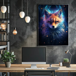 Mystical Fox Portrait Poster PosterGoat