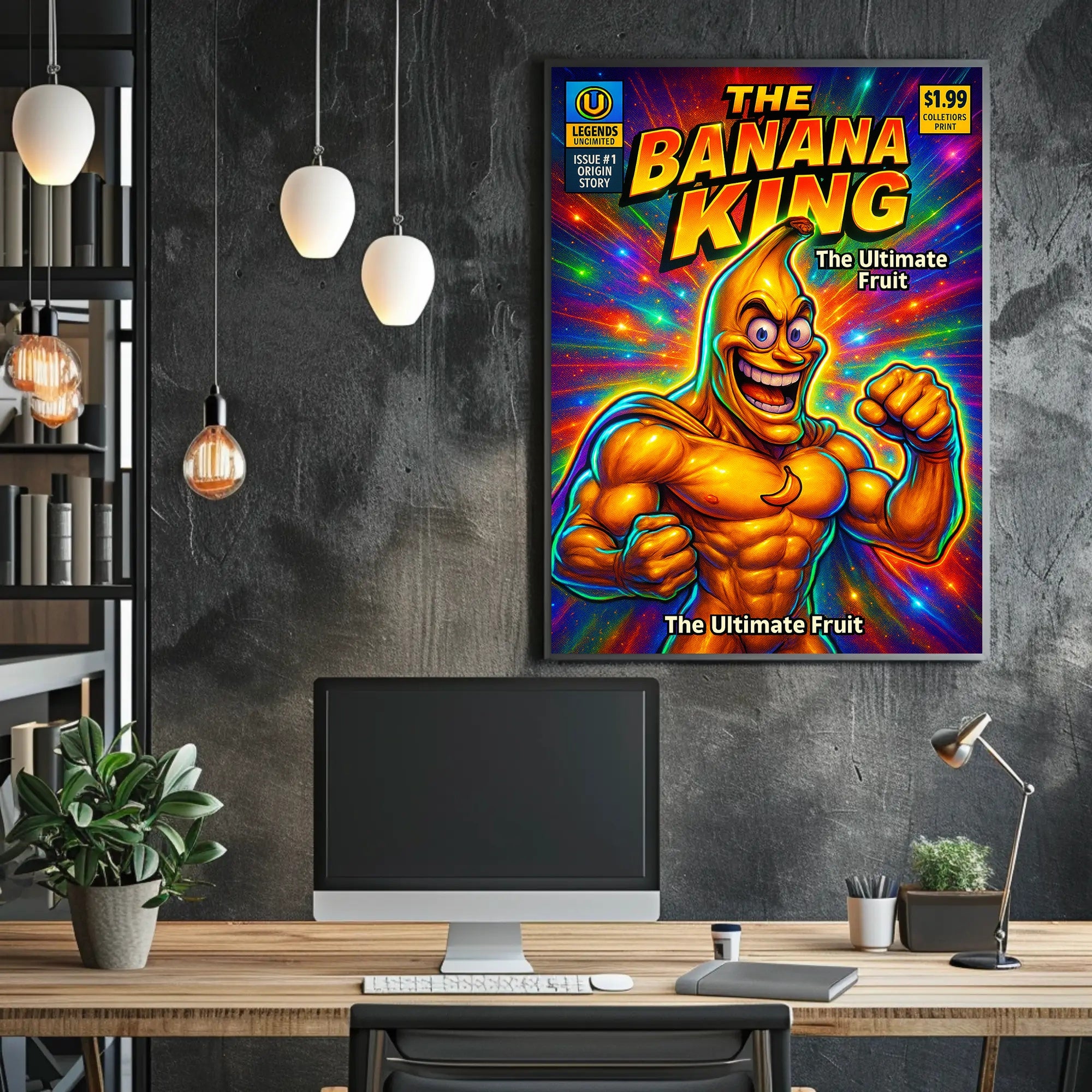 The Banana King Superhero Pop Culture Poster
