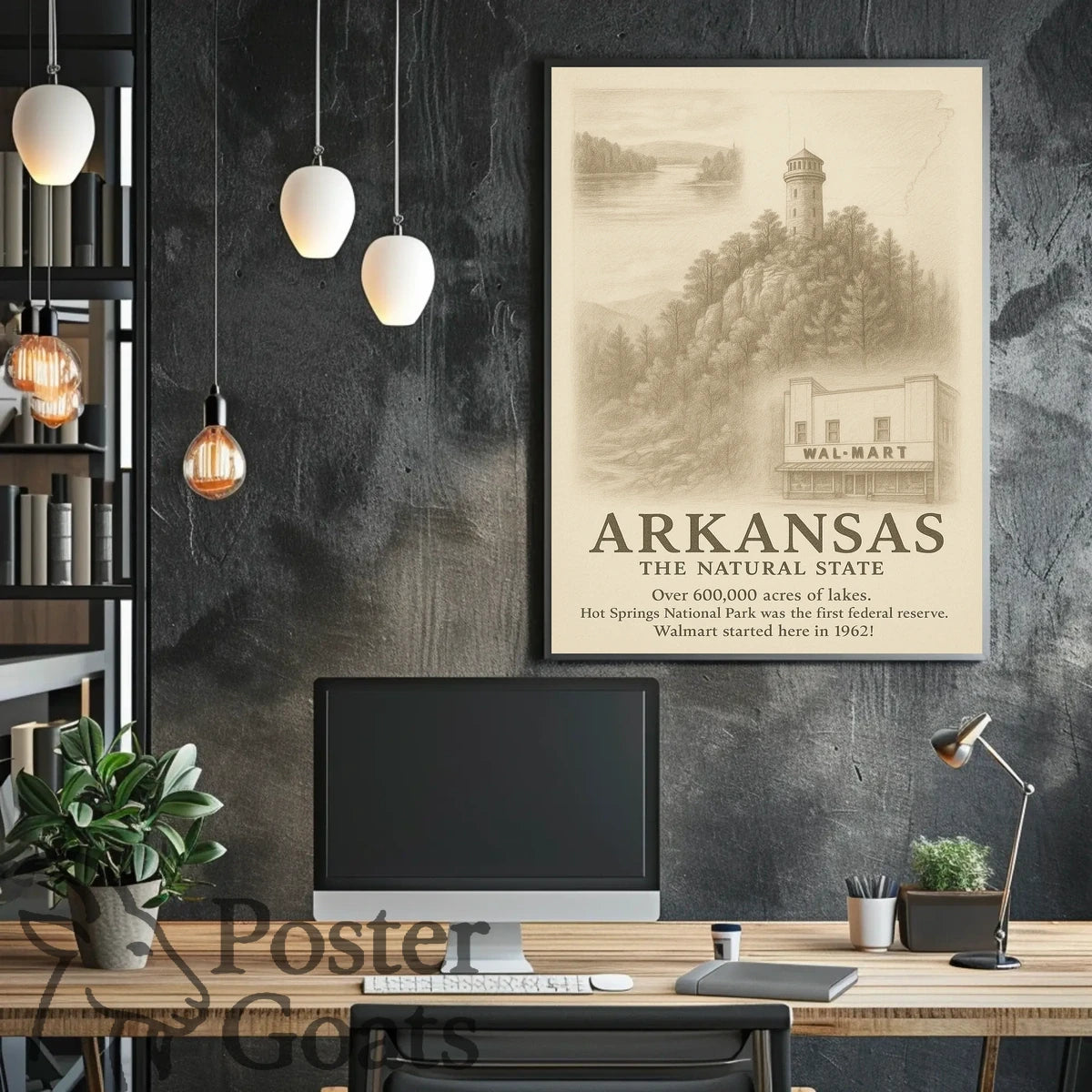 Arkansas Vintage Art: The Natural State Heritage Poster