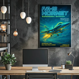 FA-18 Hornet Supersonic Warrior Poster