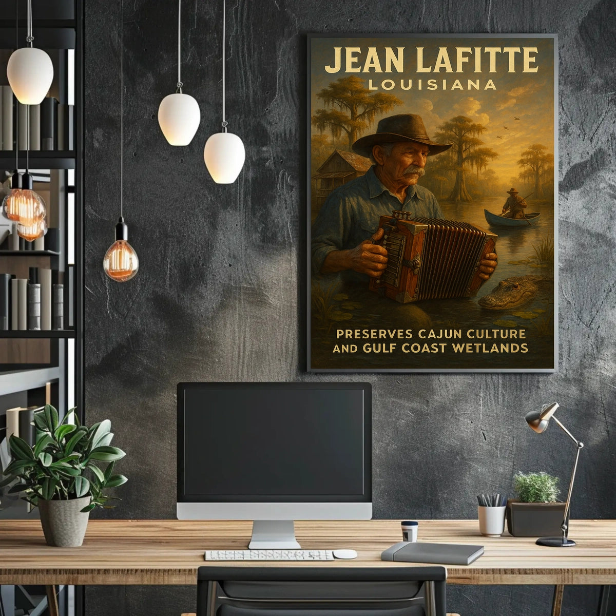 Jean Lafitte Preserving Cajun Culture Poster
