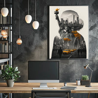 Urban Silhouette New York City Poster