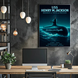 USS Henry M. Jackson Monument of Power and Precision Poster