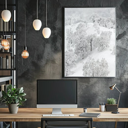 Serene Winter Wonderland Photorealistic National Park Poster