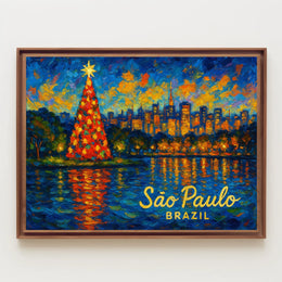 São Paulo Christmas Celebration Poster
