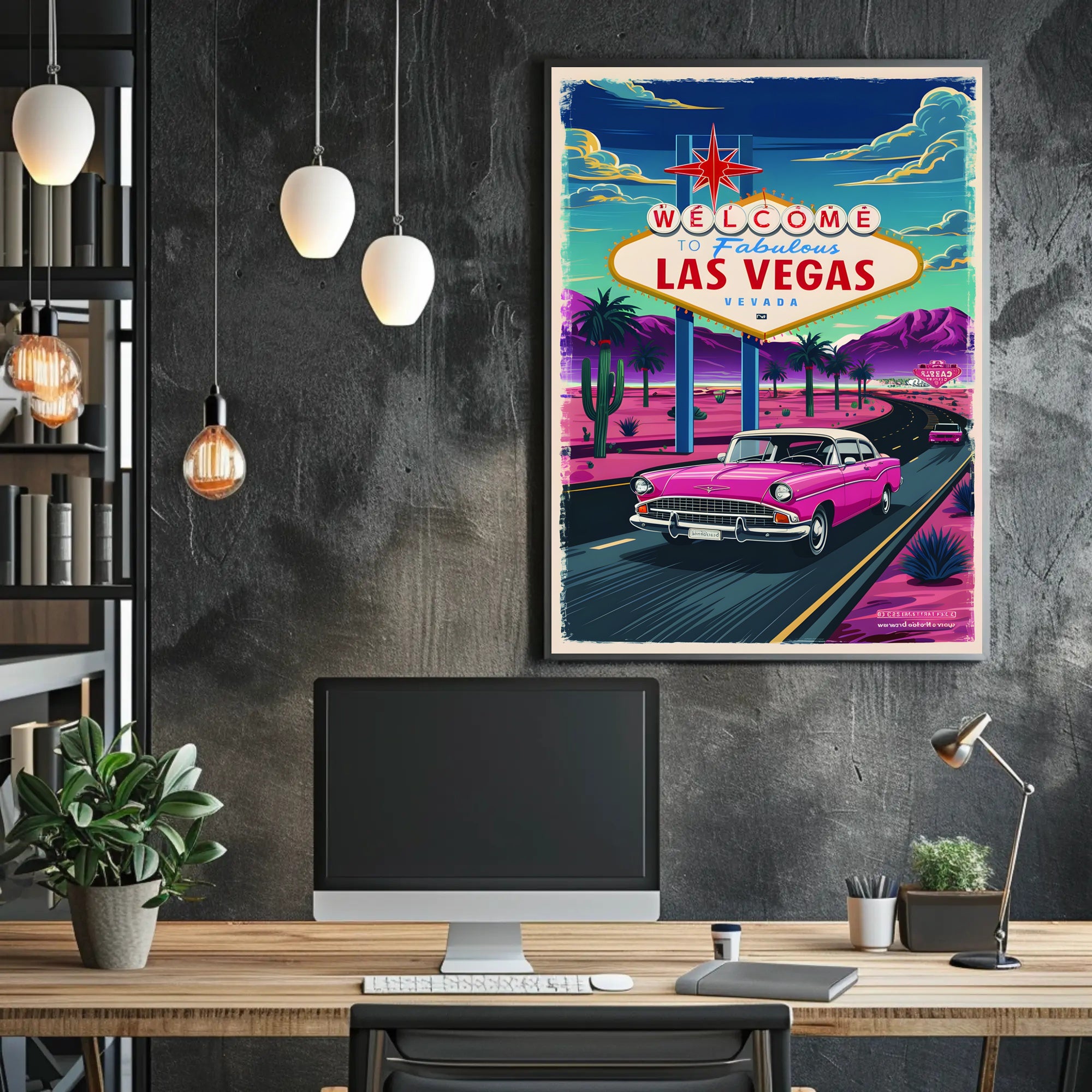 Retro Las Vegas Welcome Poster