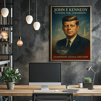 John F. Kennedy Inspirational Vintage Poster Art