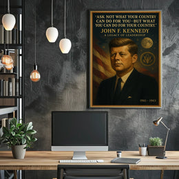 Patriotic Vintage Poster of American Historical Leader