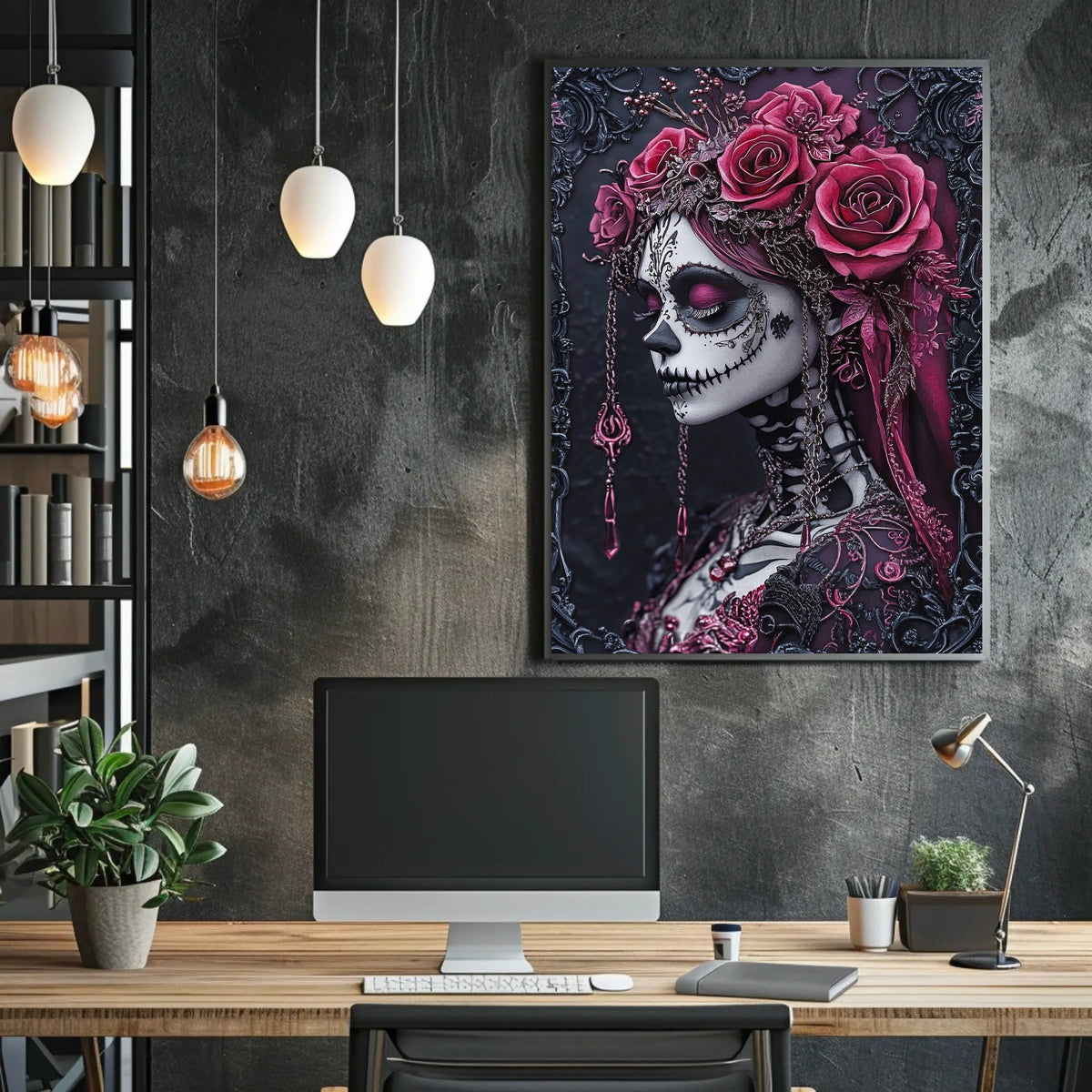 Día de los Muertos Skeleton Art Cultural Poster
